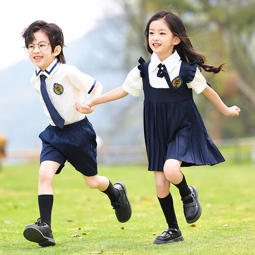 Mishide (Mishide) Mishergarten Summer Summer British School Uniforme Kindergarten Summer Clothing Uniforme escolar de estilo universitario Británico Escuela Primaria 9889 Bear Boys [con calcetines negros 100 cm de todos los tamaños