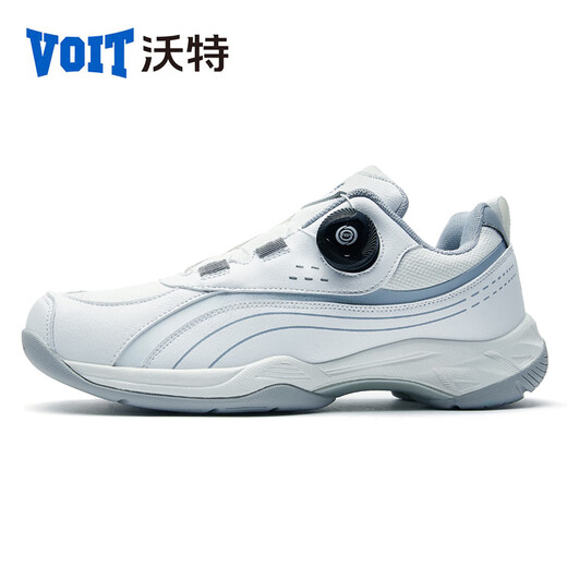 Watt VOIT professional volleyball shoes swivel buckle Tai Chi wear-resistant breathable non-slip competition training badminton tennis shoes white gray 40 (250mm)