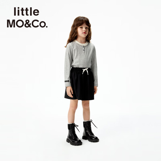 Little Mo/Co. Ropa para padres e hijos Little Moco Ropa para niños 25 ropa de otoño Nuevas chicas de manga larga Top Kbe3Teet10 Flower Medium Grey 165 165/80