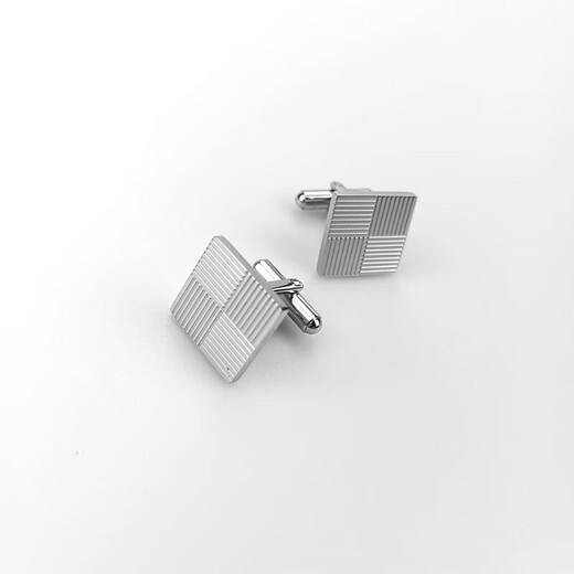 Cufflinks Men's Shirts Spring Sleevepins Lettering French Round Shirt Steel Color 20mm