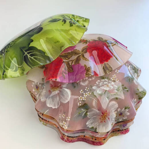 
Yonghuan A694 fruit plate color flower disc fruit plate plexiglass plate fruit 22cm a6945 color - rose red orange 22cm 490554