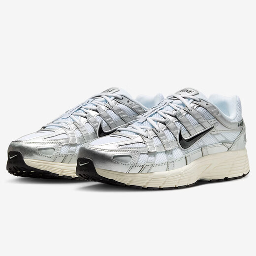 Nike Nike Herren Casual Shoes P-6000 Sportschuhe CD6404-105 Silber/Weiß 41