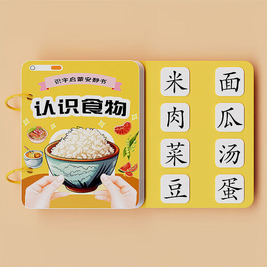 幼儿识字早教安静书宝宝粘贴书儿童魔术贴卡片玩具认字卡 【识字安静书】认识身体 无规格