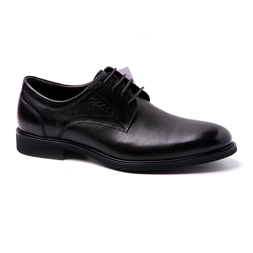 Shachi men's shoes for summer breathable genuine leather 61Q5B1291 black grinding surface 61Q5B1290 black shiny surface casual 61Q5B1291 black grinding surface 37