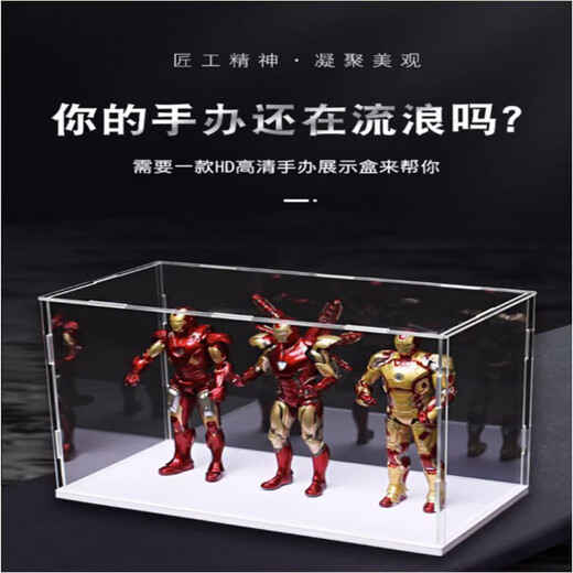 Acrylic dust cover Acrylic storage box Acrylic transparent display box Height 10cm Default white background Black background Remarks Length/width 10cm*10cm