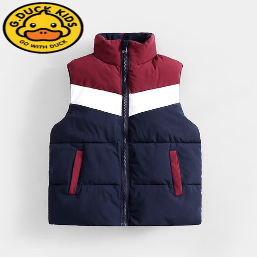 G.DUCKKIDS Children's Vest Boys and Girls Winter Kindergarten School Uniforms Customized Vests Warm Vests Baby Jackets Fashionable Waistcoats E27-Red 150 Recommended Height 140-150cm Age 9-10 Years Old