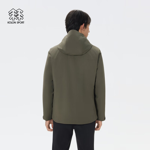 KOLON SPORT Kolon Jacket Level 2 water repellent and windproof men's hooded down three-in-one jacket