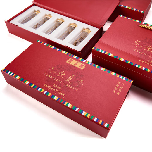 Guancaigui [Naru Qu, Tibet] Wild Cordyceps Sugar Sugar Supplements for Elders Nutrition Gift Box Cordyceps Gift Practical [4 roots/g] 5 grams of freshly tasted 20 roots (give one artificial grass for comparison