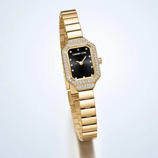 Darwin Core small gold jade watch gold black face New Year gift