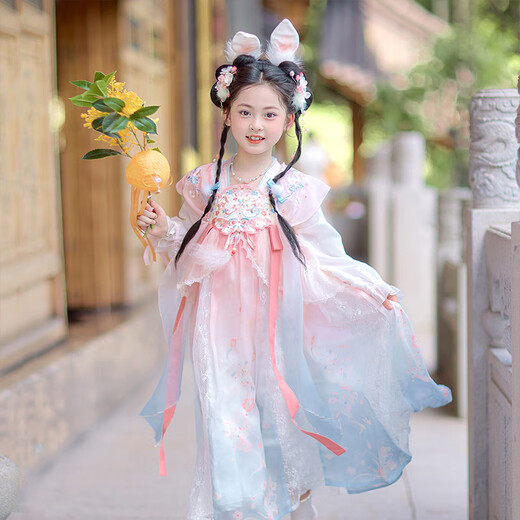 
Flag Platinum Hanfu Girls Autumn 2025 New Children's Ancient Style Super Fairy Spring and Autumn Princess Dress Xiaoyuetu 130