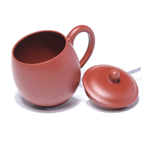 Centennial Liyong Yixing purple sand cover cup purely handmade original mineral red mud dragon egg cup office household tea set tea cup 280ml