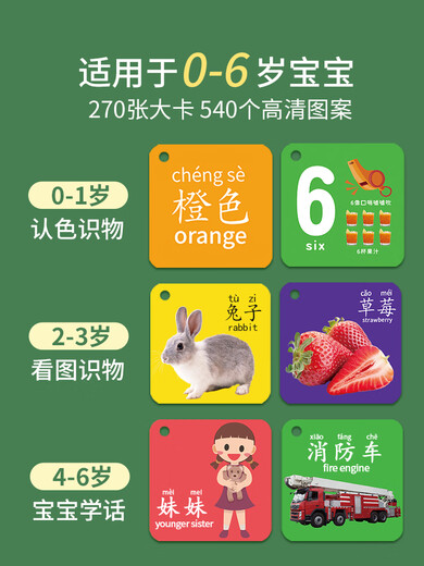 Tarjeta de animales Educación temprana Libro de iluminación cognitiva Alfabetización infantil Baby Mire las imágenes y las cosas Pictures juguetes de educación digital para niños [2 cajas] animales + frutas y verduras (180 patrones)