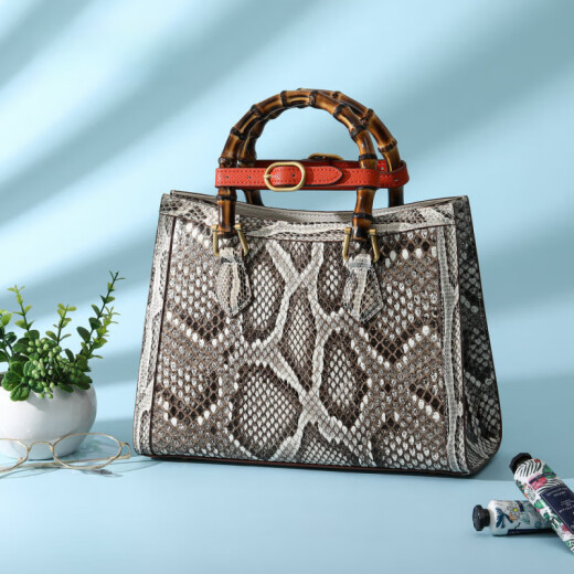 Anysmic Offizielle authentische Tasche Luxusmarke Frauenbeutel 2025 Neue Python Pitot -Tasche Frauenbag für Freundin Frau Originalfarbe [Geschenkboxverpackung]