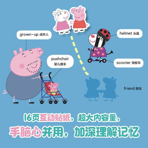 Malt Master Little Koala Lesestift, passendes Buch, Peppa Wutz lernt Englisch, häufig verwendete 1000 Wörter, lustiges Stickerbuch, Klick-Leseversion, Fremdsprache lernen, Sprachsinn, Erleuchtung, Bilderbuch, 0–3 Jahre alt (Dokumentenstift nicht im Lieferumfang enthalten). Peppa Wutz lernt Englisch