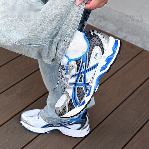 ASICS GEL-NIMBUS 10.1 Retro Trendy Men's Shoes Automne and Winter Casual Running Shoes Femme 1203A543-101 Blanc et bleu 1203A543-400 Bleu et noir 37,5