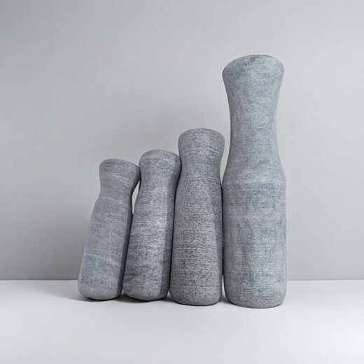 Qi Yuemang garlic pounder stone hammer garlic nest stone hammer garlic mortar stone hammer stone hammer stone bar stone mortar hammer garlic hammer old-fashioned stone hammer frosted bluestone hammer about 12.5cm