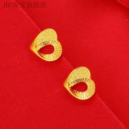 JBV gold Ruyi knot earrings, fashionable and versatile new love earrings 0.01g Ruyi