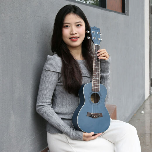 Andrew (ANDREW) ADL ukulele beginner entry-level student 23-inch ukulele children's veneer small guitar blue 23-inch full peach blossom core blue lover + gift bag + plus