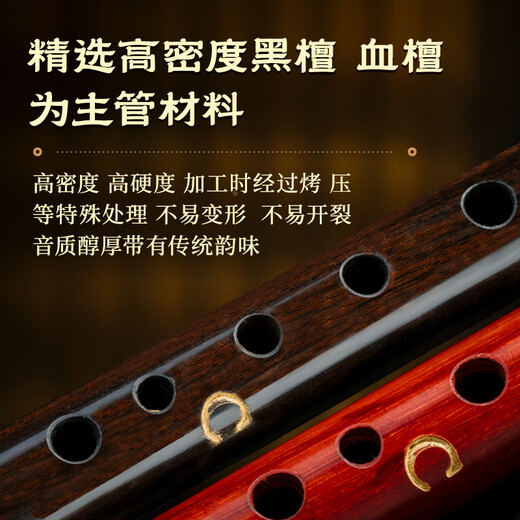 
Golden Peacock Redwood Hulu Silk C-tune Primary School Students Professional Performance Level B-tune Beginners Adults Ebony Flagship Store Musical Instruments Redwood Pipe Double Peacock [Standard C-tune] + Giveaway