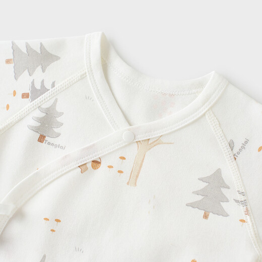 Tongtai (TONGTAI) baby jumpsuit spring and autumn pure cotton newborn clothes baby butterfly romper suit monk suit blue 59cm