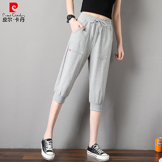 PIER CARDIN SUMME FILS LOBE PEPT CADINGED PANTAL POUR FEMMES FAT MM SPORTS PLANT DE LA TAILLE COTTON CONCUTÉ HAUTE PAPTAGE DE MAIRM MANDÉE 826 Black [Edge Silver] L 95-110JIN [Jin est égal à 0,5 kg]