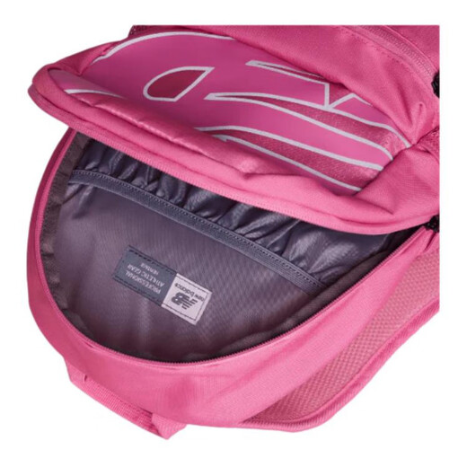 Couleur solide de New Balance Fashionable et polyvalent à fermeture éclair et à clôture en polyester sac à dos ordinaire rose féminin rose