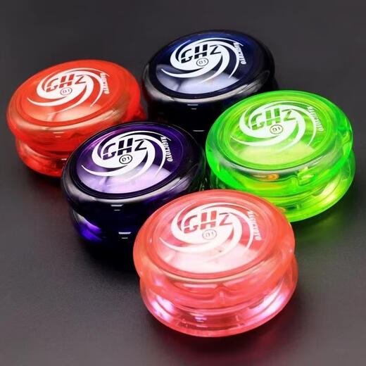 Qili Colorida Ghost Hand 2a Yo-Yo-Children's Swilling Live Sleeping Yo-Yo-Yo-Yo Segencero Top Basic Rotario Bola de bola yoyo Toy D3 Transparente Purple