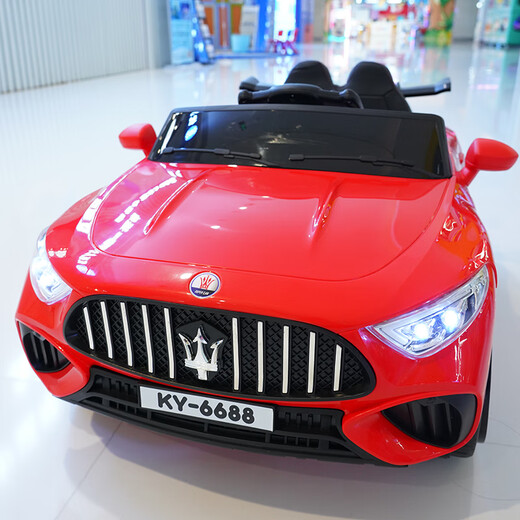 Tongxinyu children's electric car four-wheeled, can sit on people with remote control baby toy car for men and women, children's stroller, children's electric car, red, single drive + remote control + music early education