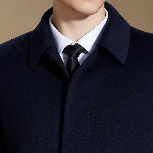 Antonio 100% cashmere lining removable mid-length coat men's business casual woolen woolen warm windbreaker