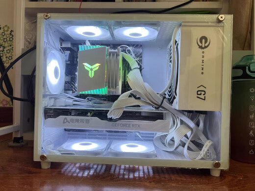 9015薄扇台式主机电脑机箱9cm风扇白色9215温控静音CPU散热器 9015/9215温控薄扇白-白灯