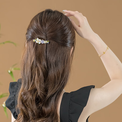 Chimera (CHIMERA) Starry Sky Flower Flower Half-tied Princess Head Spring Clip Hairpin Back of the Head Hair Accessory Girl Birthday Gift