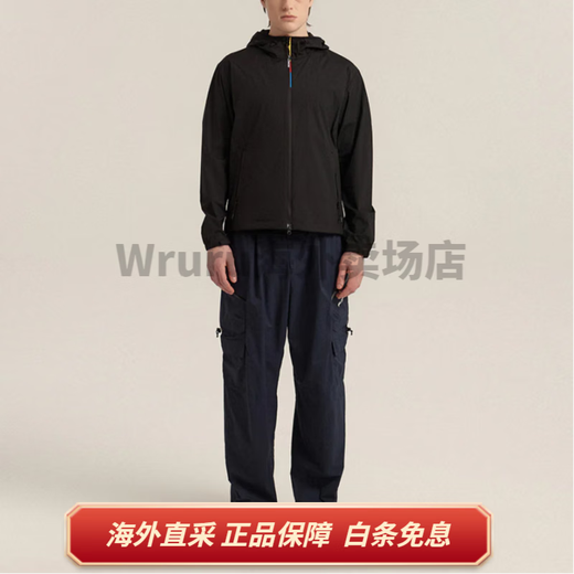 Salomon Modisay Aero Outdoor Waterproof Lightweight Hooded Zipper Long Sleeve Jacket Men and Women Black Black 2XL