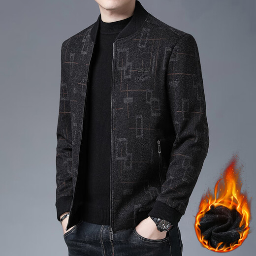 GABBANIE men's jacket spring and autumn 2025 new brand high-end middle-aged thickened loose casual jacket coffee color M 170