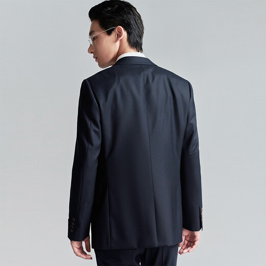 Angel Bird Business Formal Suit (Top) Men's Straight Single Slit Wool Suit KEBB253032U Navy Blue 54B