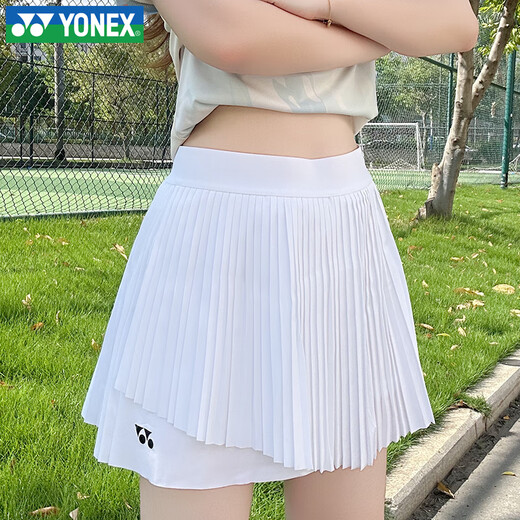 Yonex Badminton Wear Jupe de sport à séchage rapide Jupe plissée Jupe respirante absorbant la transpiration Style femme-220113TCR-Blanc M