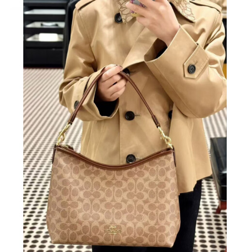 Coach (Coach) New Laurel Streat Bag Classic Presbyopia Unterwäsche Tasche Ein Schulter -Crossbody -Pendeltasche offizielle Flagge 23. kleine Milchkamellien