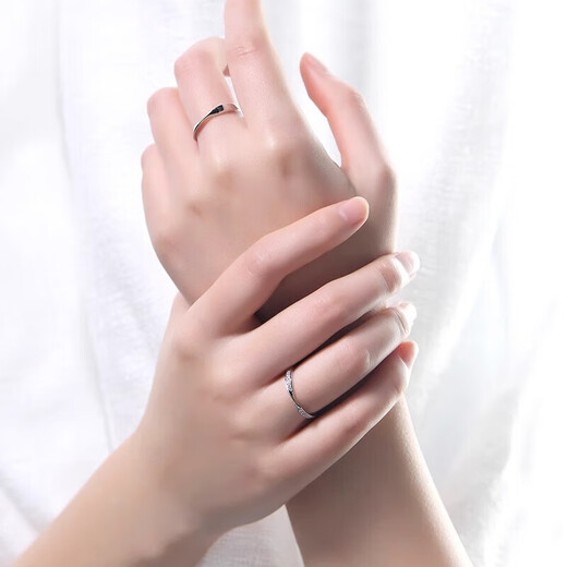 DR platinum couple ring pt950 platinum knot engagement fashion ring Valentine's Day birthday gift for girlfriend Mobius ring default live and shut