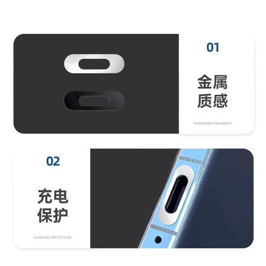 Chenzu suitable for Xiaomi 15 mobile phone charging port protective film metal data port anti-scratch protective film charging tail socket affixed metal anti-scratch film Type-C dust plug mobile phone accessories black 2 pieces metal charging port film + gifts