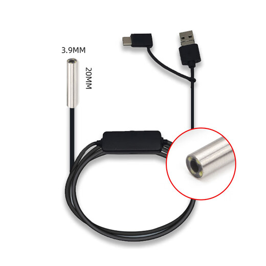 Cámara endoscópica de alta definición de 3,9 mm de diámetro OV9734 reparación de automóviles tubería de alcantarillado industrial sonda impermeable 75 longitud focal 30-80 mm + línea de 3 metros