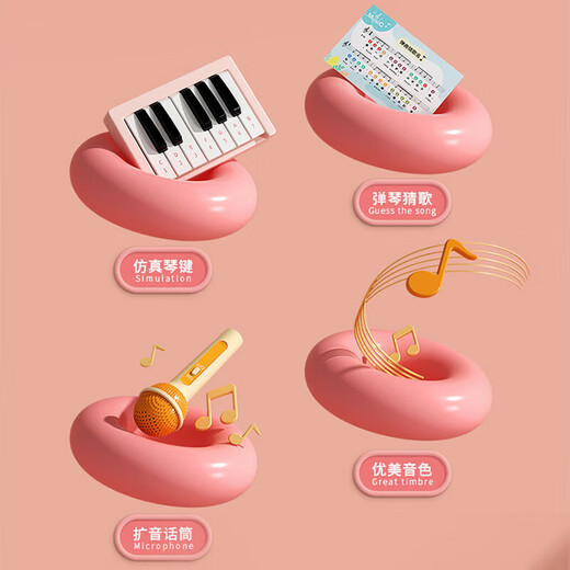 Bruchi children's toys girls birthday gift 3-6-8 years old electronic keyboard can play piano early education educational toys for boys