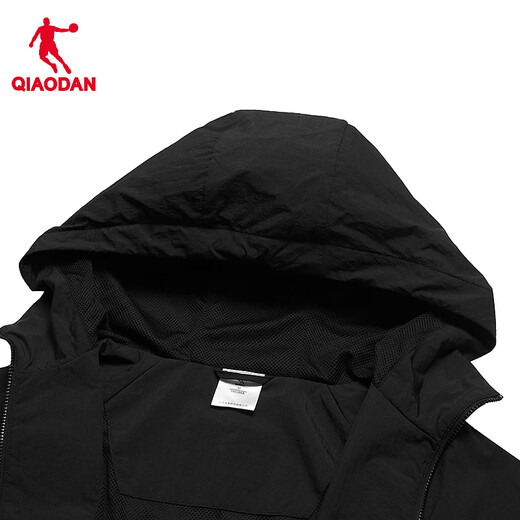 
Jordan Sports Jacket Women's Trench Coat Spring and Autumn Windproof Water-Repellent Hooded Outdoor Jacket Long Sleeve Top Black XS