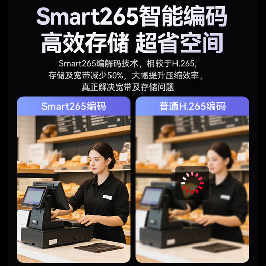 HIKVISION Cámara de vigilancia Hikvision 4 millones de luces duales a todo color visión nocturna luz de relleno inteligente cable de red grabable teléfono móvil con alimentación remota E4P4M-P 2,8 mm