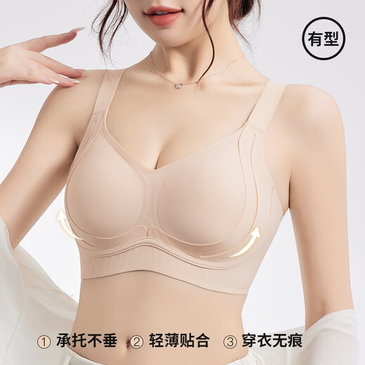 Urban Beauty Traaceless Unterwäsche für Frauen mit großen Brüsten, kleines Anti-Gravitation-Heben, Heben und Binden von Brüsten ohne Stahlring-BH-Anti-Sagen-Bra