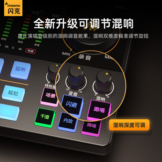 Shanke (maono) E2 sound card set live broadcast equipment complete set of mobile phone microphone Douyin anchor K song singing recording dubbing outdoor radio Shanke microphone E2+PD200XT black set