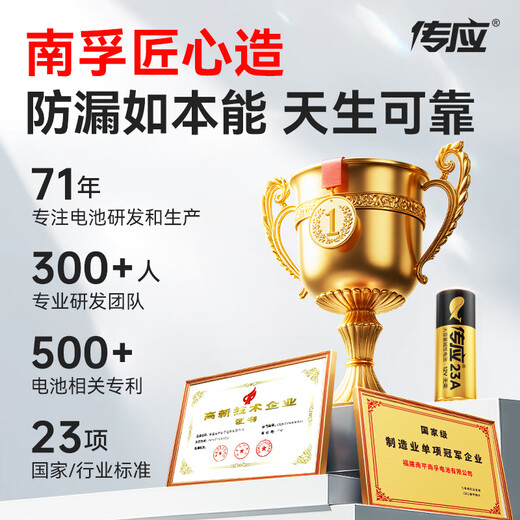 Chuanying Nanfu 23A12V battery 5 pieces, IoT high-voltage alkaline battery, suitable for car door remote control, electronic dictionary, watch, blood glucose meter, oximeter remote control, etc. 23a