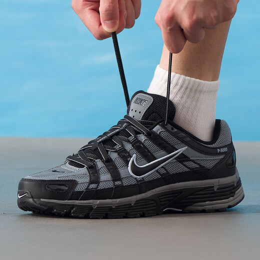 Nike Herrenschuhe 2025 Neue Herbst-Turnschuhe P-6000 Retro Low Top Leichtes atmungsaktives Verschleiß-resistenter Freizeit-Dad-Schuhe If6199-003 Black Grey 42