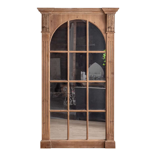 Yusenyi French retro mirror household full-body mirror solid wood old carving decoration full-body mirror clothing store full-body mirror hanging retro old iron wall creative beauty mirror A2687 No