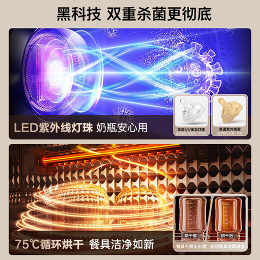 VATTI Disinfection Cabinet Home Kitchen Vertical Small Tableware Disinfection Cupboard Ultraviolet Drying High Temperature Baby Bottle Sterilizer ZTP118-K01