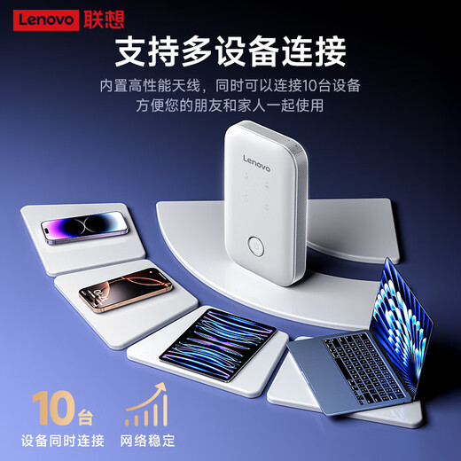 Lenovo portátil wifi6 acceso inalámbrico a Internet móvil compatible con equipos 5G/4G enrutador red dual sin tarjeta red de tráfico ilimitado universal portátil nacional modelo 2025