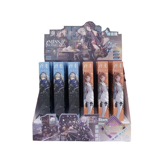 UHFQ kehrt in die Zukunft zurück 1999 neuer Blind-Box-Stift Internet-Berühmtheit zweidimensionales Spiel Peripherie-Briefpapier Presse Gelstift schnell trocknend schwarz X-6227 Jiyi Kawa Blind-Box-Stift zufällig 6 Stück 0,5 mm 0,5 mm x einzeln